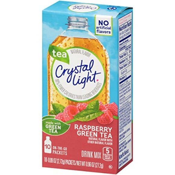 Crystal Light On The Go Raspberry Green Tea Drink Mix, 10 Count, 6-Pack - Picture 3 of 7